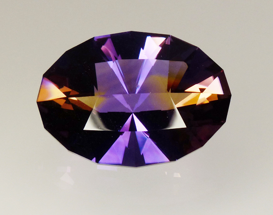 oval checkerboard ametrine