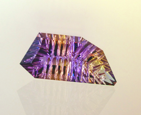 ametrine grooved freeform