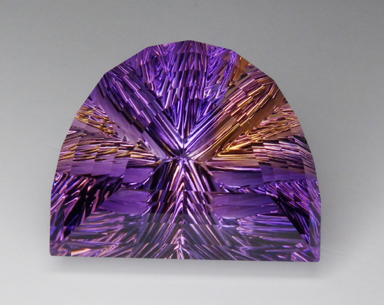 concave faceted ametrine