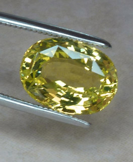 bright greenish-yellow chrysoberyl