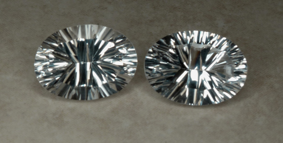 concave faceted clear danburite