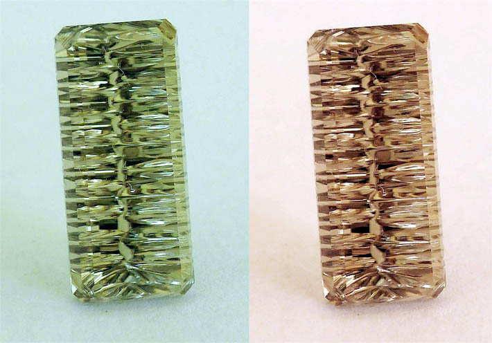 large concave cut color shifting turkish diaspore