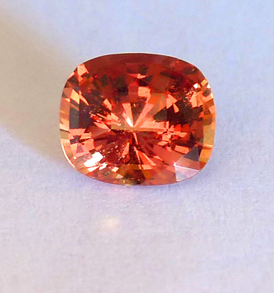 orange sapphire UNHEATED