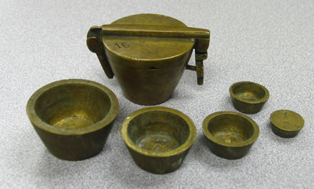 antique spanish gold counterweights