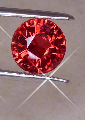 bright salmon orange spinel - mahenge