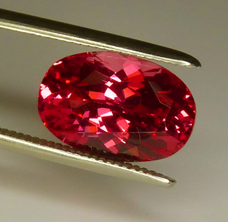 large 2+ct mahenge neon padparadscha orangy pink