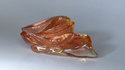 oregon sunstone with schiller - carved by Dalan Hargrave
