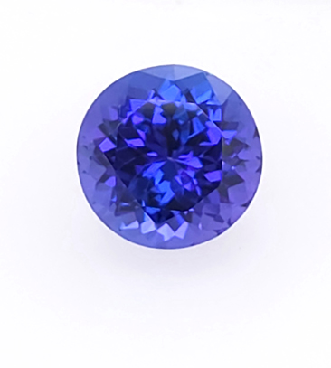 9mm round deep blue tanzanite