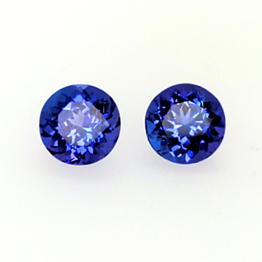 matched pair 7mm tanzanites
