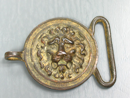 Genuine French Bronze Belt Buckle - Battle of Waterloo