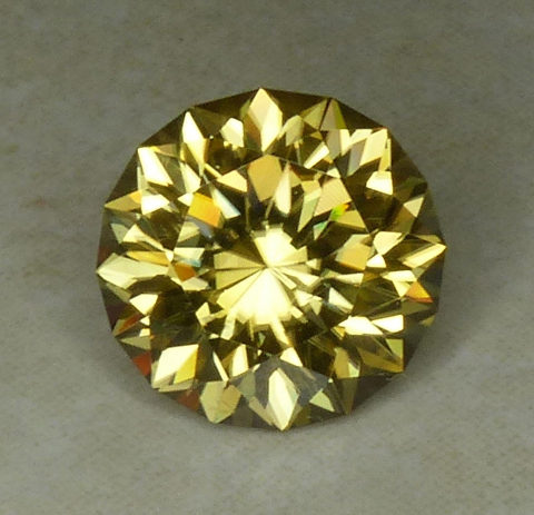 round yellow zircon