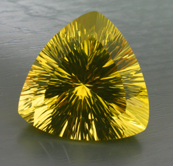 large concave citrine in sterling