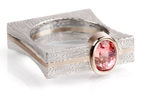 certed pad sapphire in custom ring