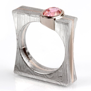 certed pad sapphire in custom ring