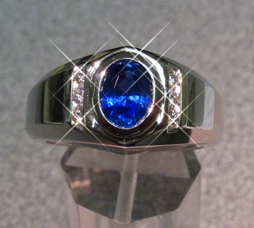 sapphire mans ring