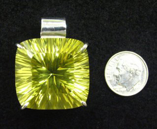 lemon quartz sterling pendant