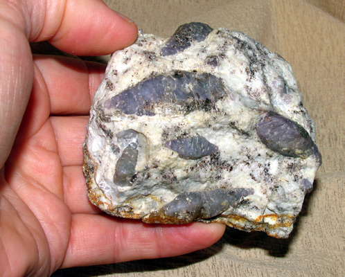 sapphire crystals in matrix