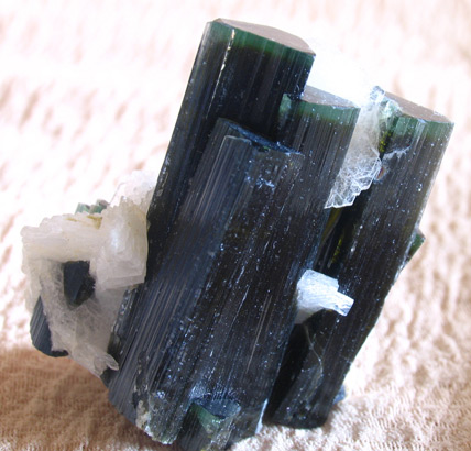 tourmaline crystal cluster on matrix