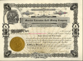 uncancelled mining stock certificiate - front