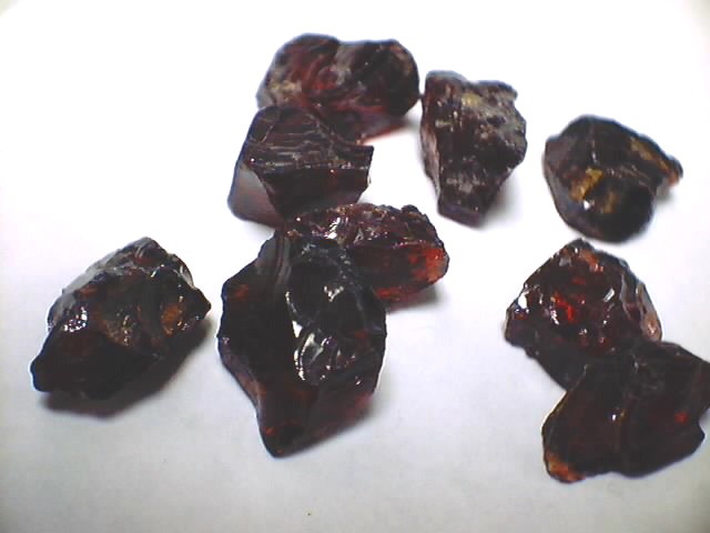 red garnet rough