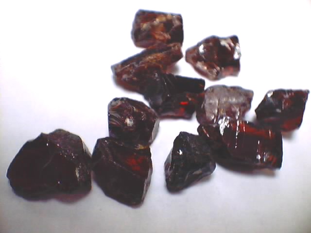 red garnet rough