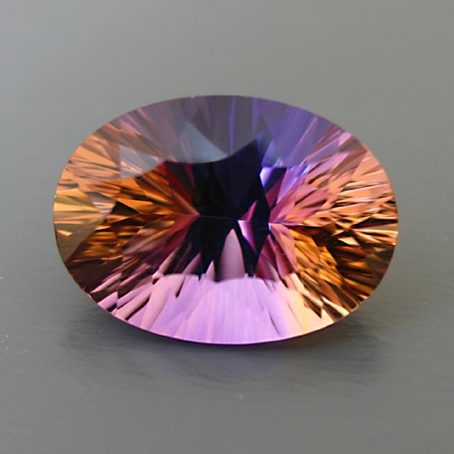 concave faceted ametrine