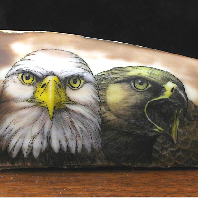 fossilized ivory scrimshaw