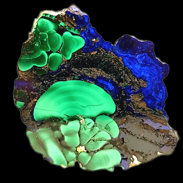 malachite azurite slice
