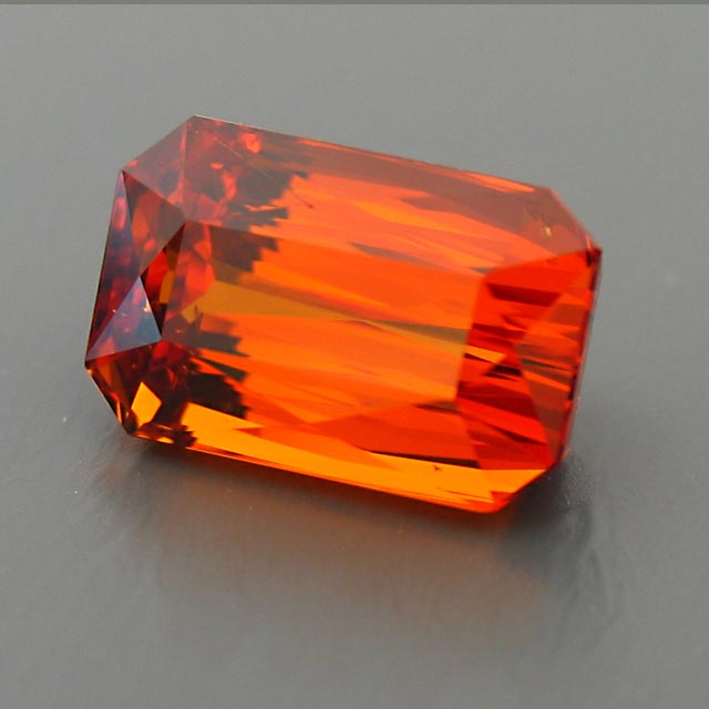 emerald cut spessartite garnet