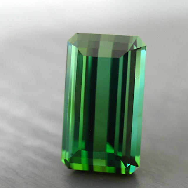 refaceted Brasilian green tourmaline